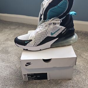 Nike Air Max 270 Black White Teal Sneakers